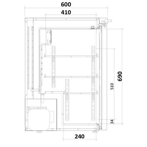 Medifridge MF140L‐GD‐DR3 +DIN 58345 / 13277 medicijnkoelkast met 3 laden