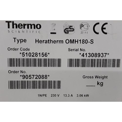 Thermo Scientific (Demo) thermo Heratherm OMH-180S Droogoven