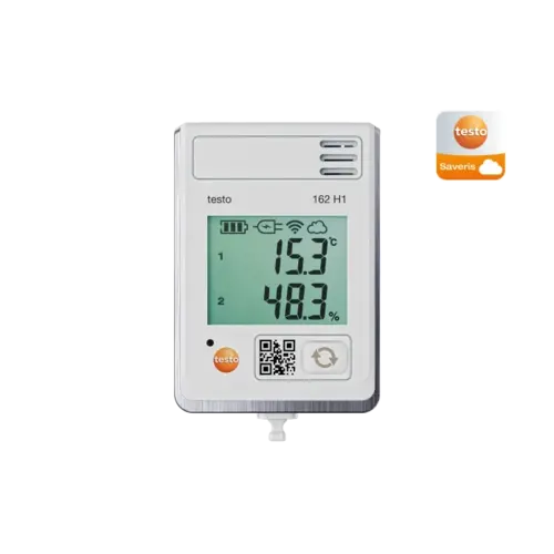Testo 162 H1 Cloud datalogger met display en geïntegreerde temperatuur- en vochtigheidssensor Testo 162 H1 Cloud datalogger met display en geïntegreerde temperatuur- en vochtigheidssensor
