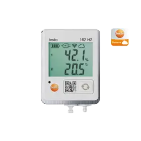 Testo 162 H2 Cloud datalogger met aansluiting voor temperatuur- en vochtigheidsvoelers