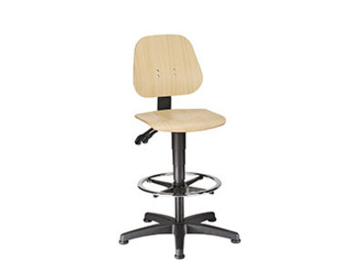 Bimos ESD Unitec 3 stoel met glijders, voetenring & permanentcontact