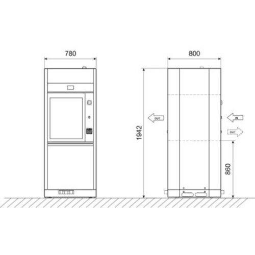 SMEG WD7010M - Enkele glazen deur wasser desinfector SMEG WD7010M - Enkele glazen deur wasser desinfector