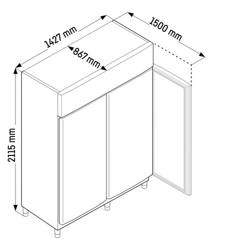 Liebherr koelkasten en vrieskasten FRPSvg 1402 Performance dubbeldeur professionele koelkast RVS Liebherr koelkasten en vrieskasten FRPSvg 1402 Performance dubbeldeur professionele koelkast RVS
