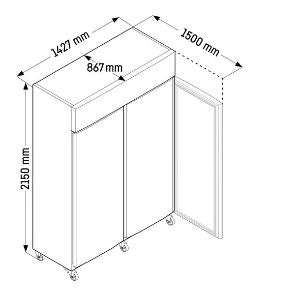 Liebherr koelkasten en vrieskasten  FRPSvg 1402/924 Performance dubbeldeur professionele koelkast