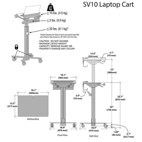 Ergotron Laptop Cart SV10-1100-0