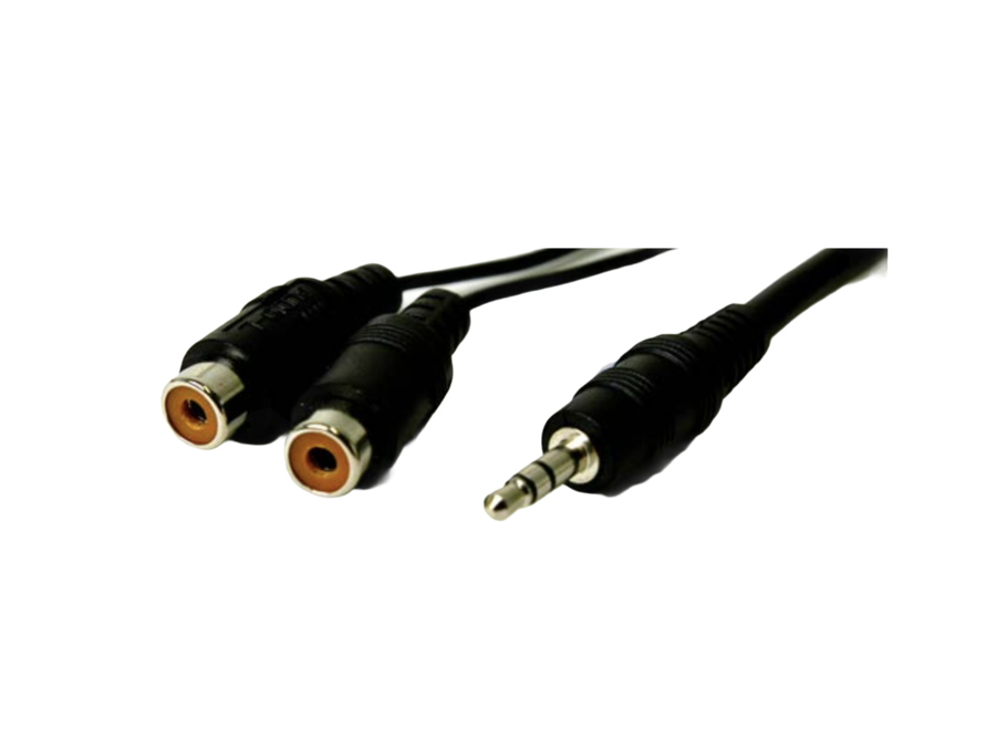 Mini Jack to 2 RCA female -adaptor