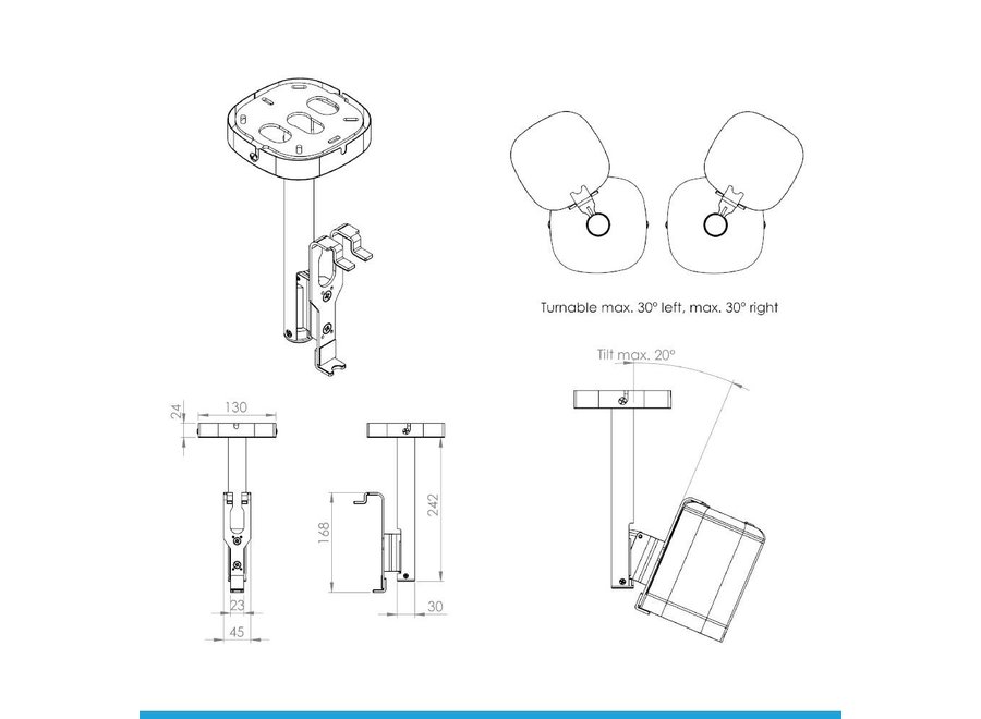 Sonos One [SL] Plafondsteun zwart of wit