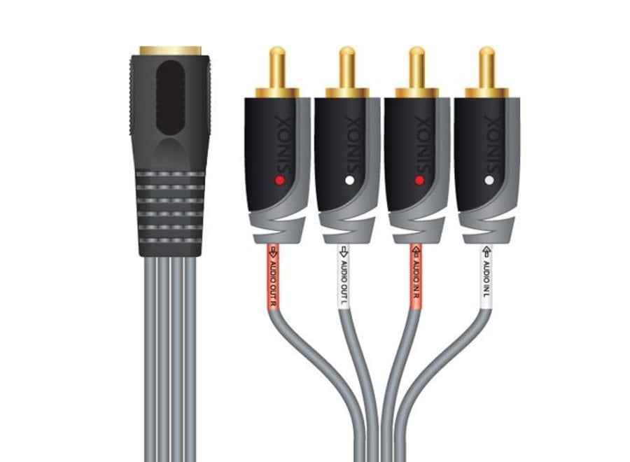 Female  Verloopkabel 4xRCA - 5 polig DIN