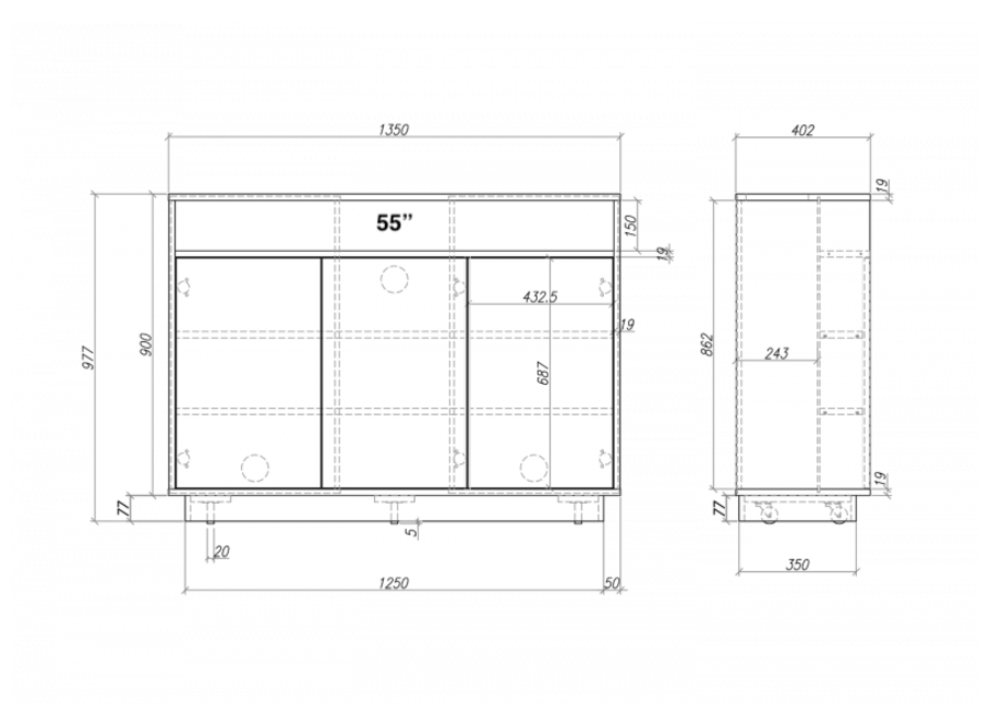 AV Kast met TV-Lift