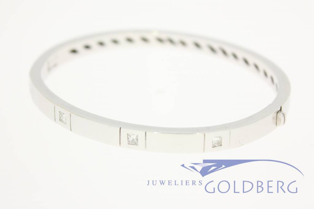 magneet Assert Beknopt witgouden slaven armband prinses diamant 0.56ct - Goldberg