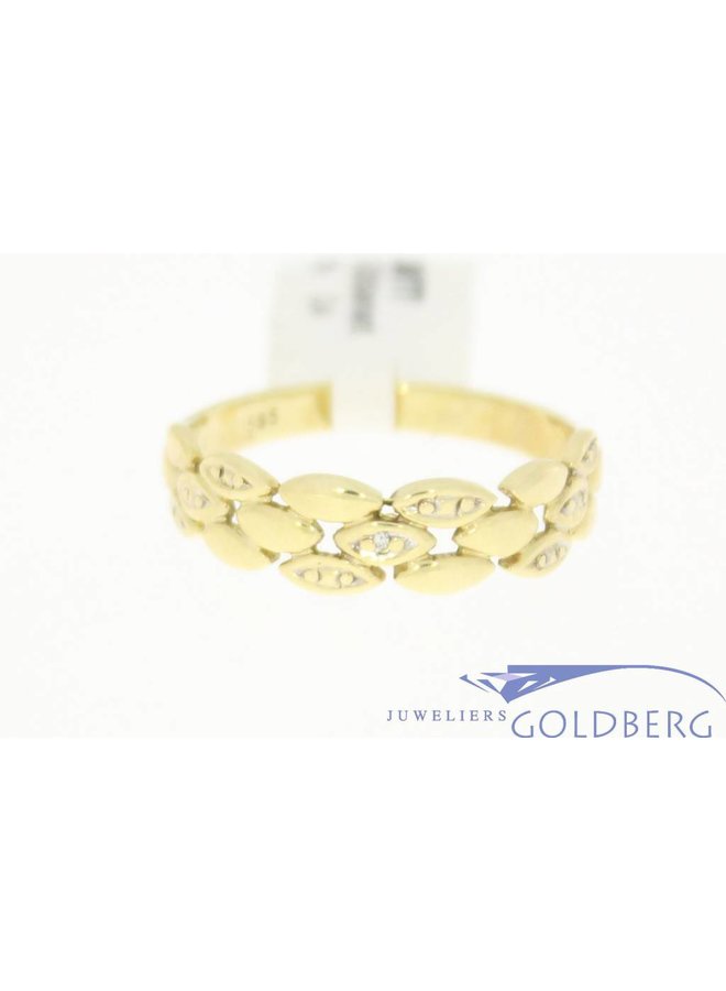Vintage 14k gouden ring met diamant
