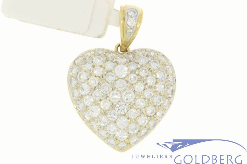 Onderscheiden voor Inconsistent vintage 18k gouden hanger met briljant geslepen diamanten - Goldberg
