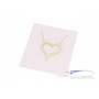 14k gouden collier met hart zirconia's