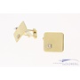 Vintage 14k gouden vierkante manchetknopen met diamant