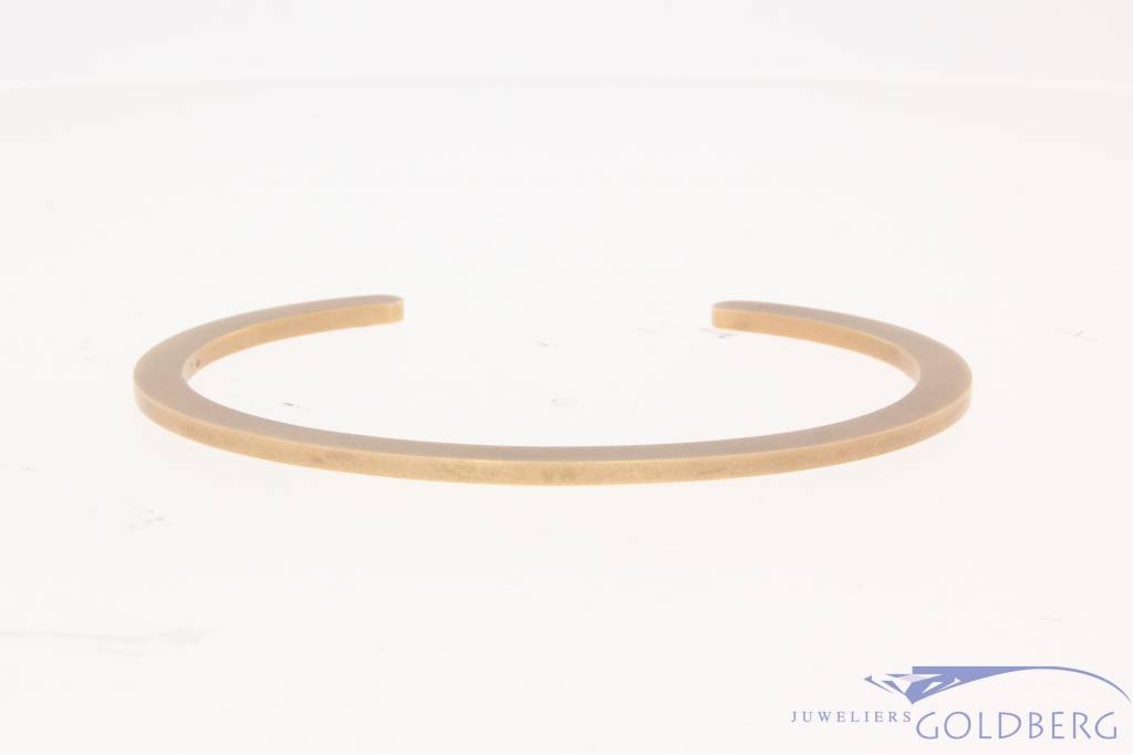 Meditatief Uitgebreid opgraven Vintage 14k roségouden gematteerde design spang armband - Goldberg