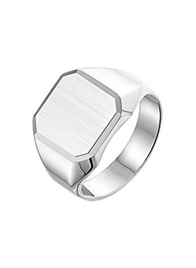 Silver signet ring suitable for engraving