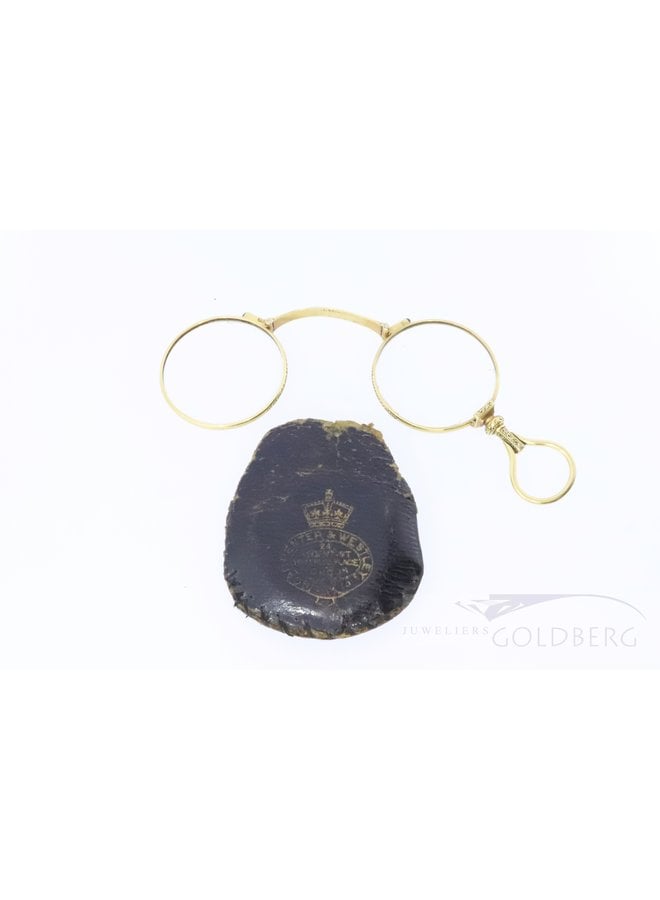 Antieke gouden 18k bril uit Londen na 1798