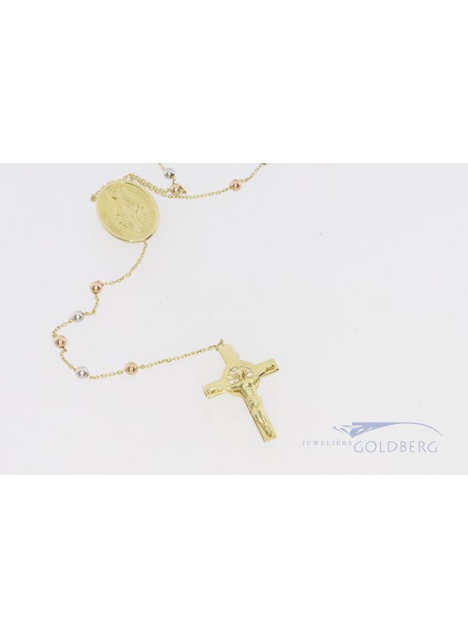 14k rosary with madonna and jesus