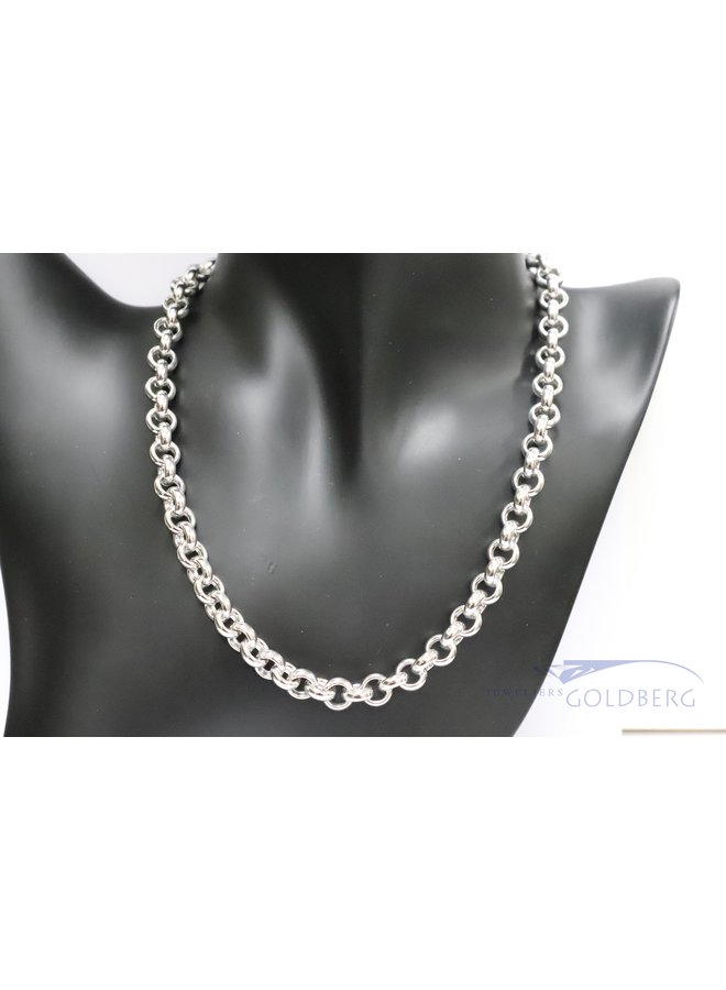 925 zilver jasseron collier 9mm