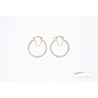 14k yellow gold creoles with zirconia