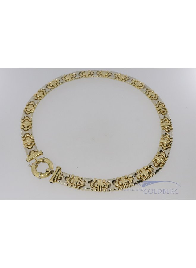 14k bi-color necklace with pin link