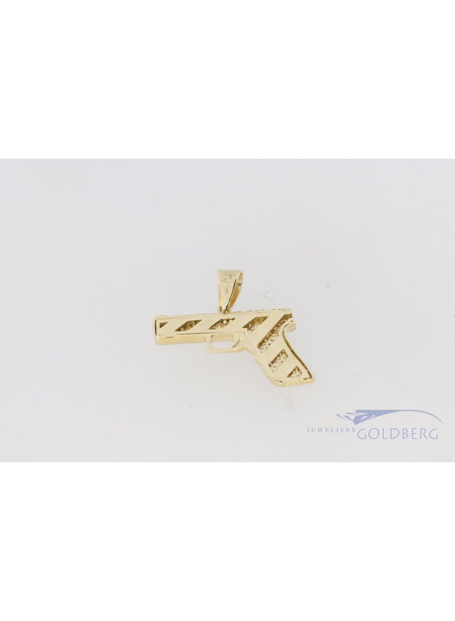 14k goud premium  zirkonia pistool