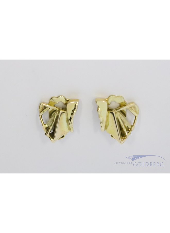 14k yellow gold fantasy ear clips