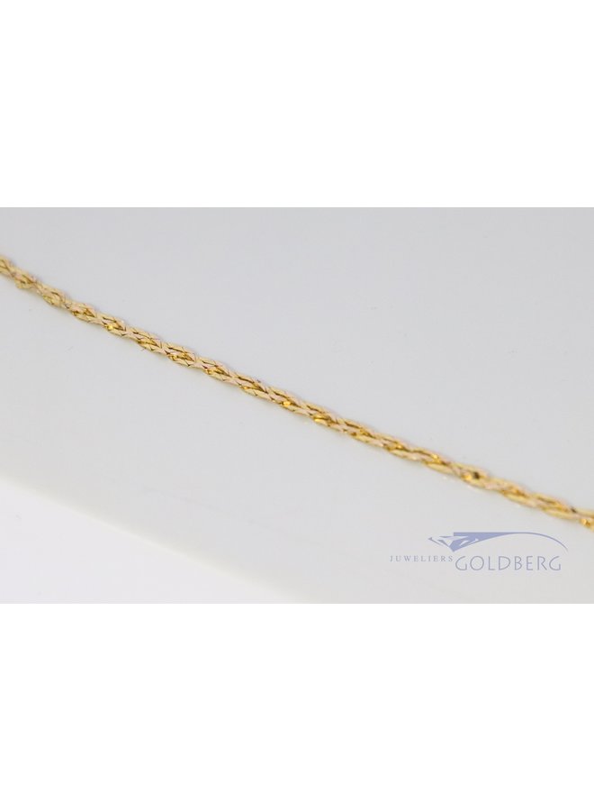 14k gold heavy snake necklace