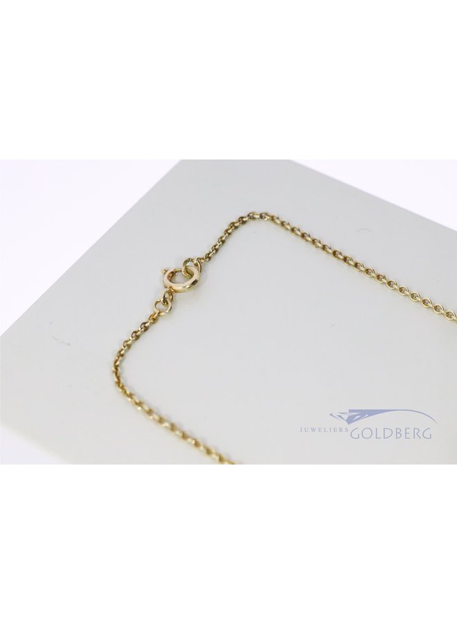 14k gold jasseron necklace 42 cm