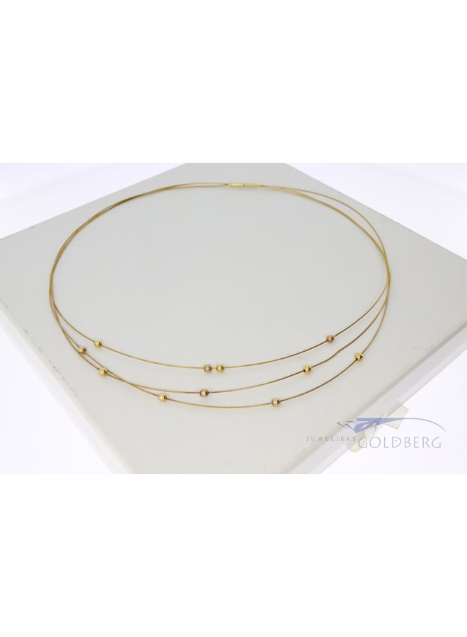 14k gold necklace with beads