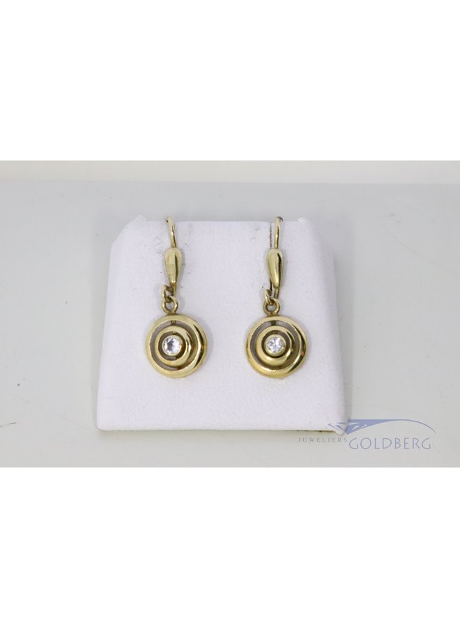 14k earrings with zirconia