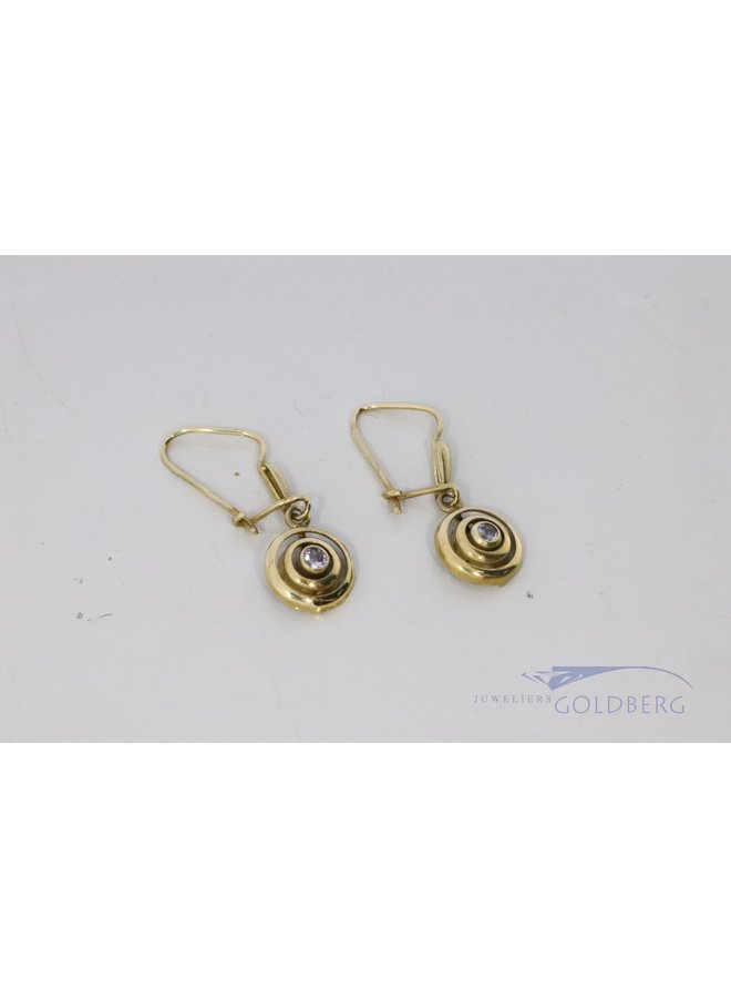 14k earrings with zirconia