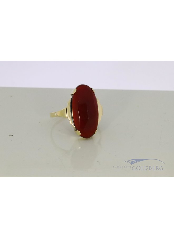 14k gold antique carnelian ring