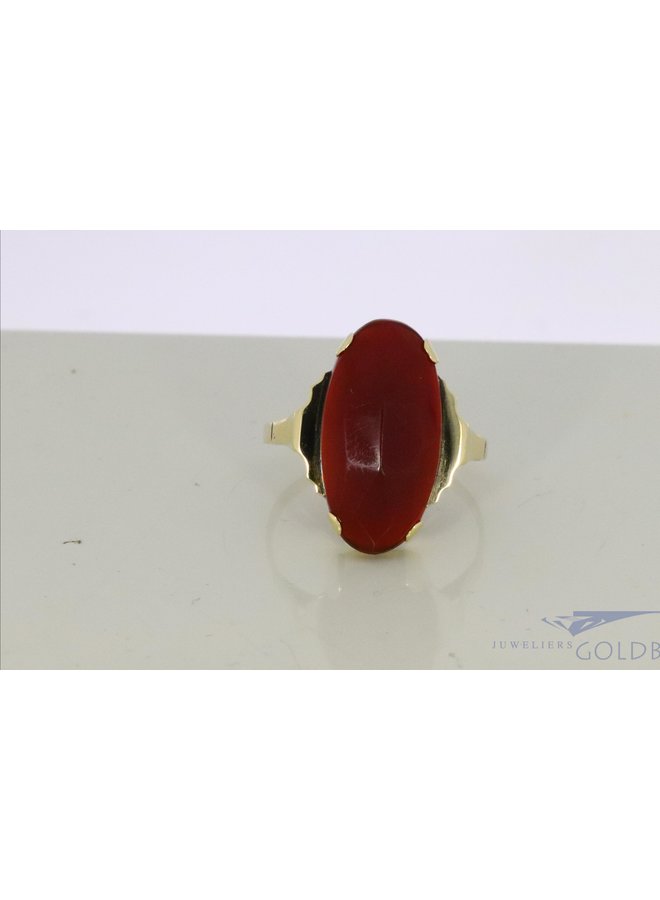 14k gold antique carnelian ring