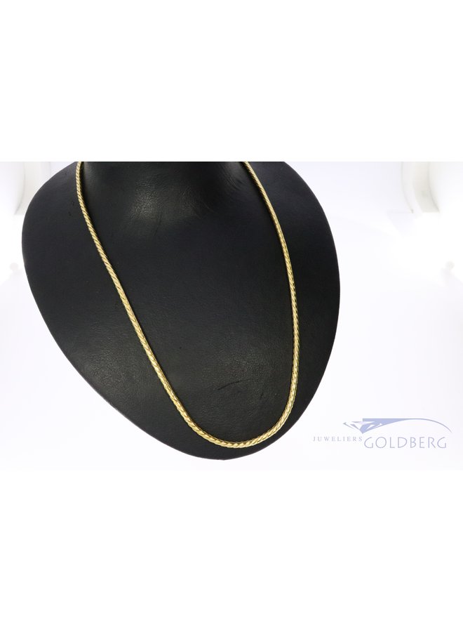 14k gold heavy foxtail necklace