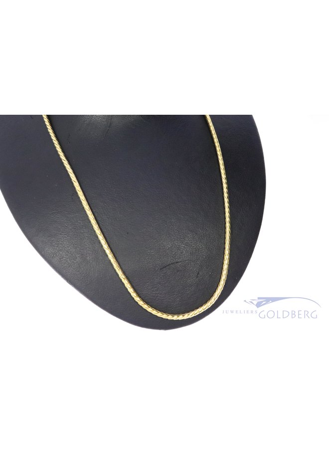 14k gouden zware vossenstaart collier