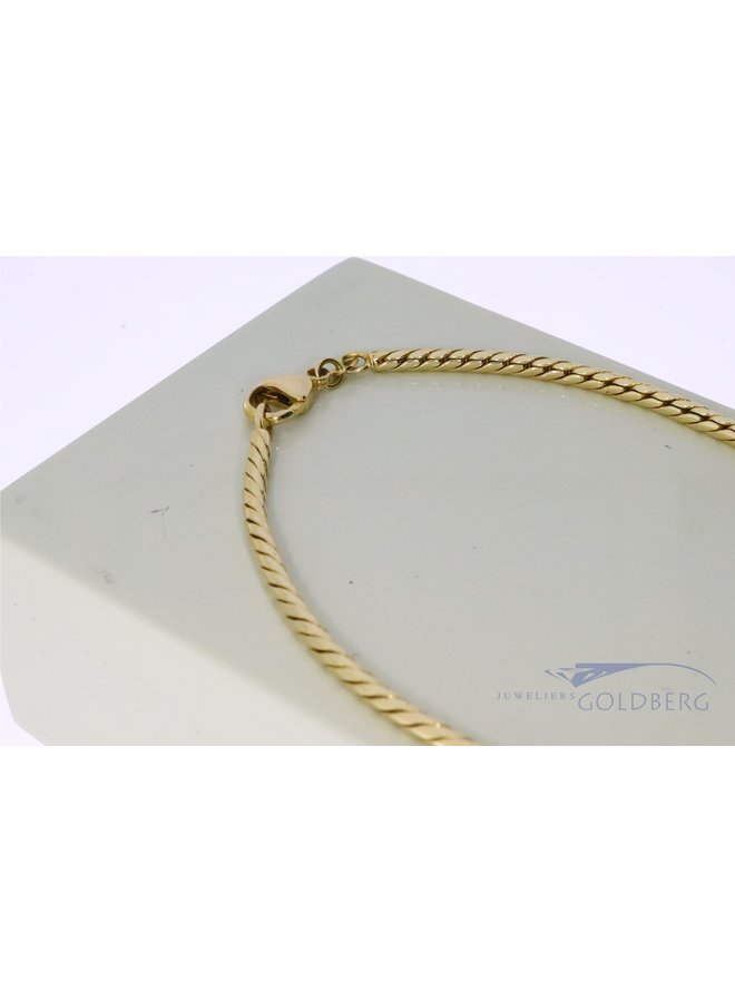 14k gouden zware vossenstaart collier