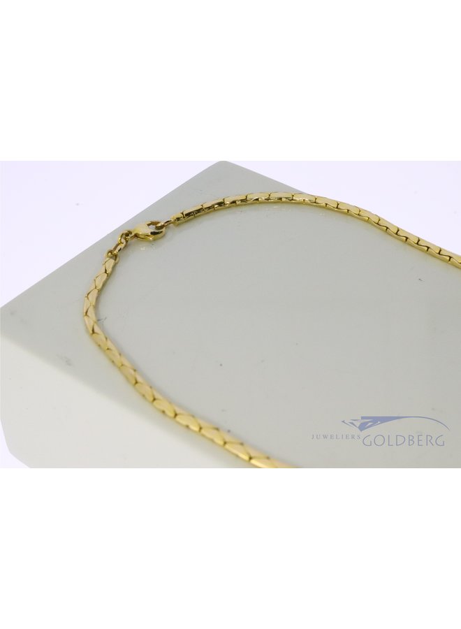 vintage 14k gold foxtail necklace