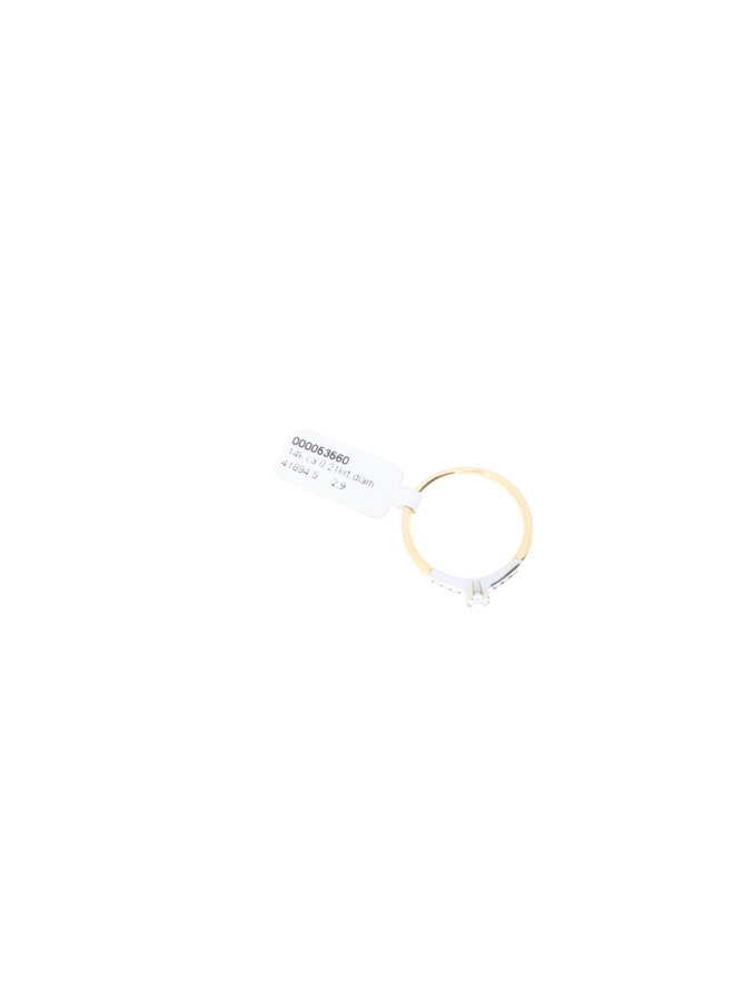 14k bicolor vintage ring 0.21ct diamond