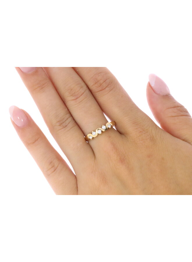 14k vintage ring gold diamonds