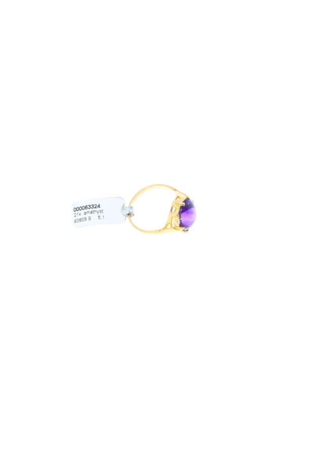 21k gold amethyst ring