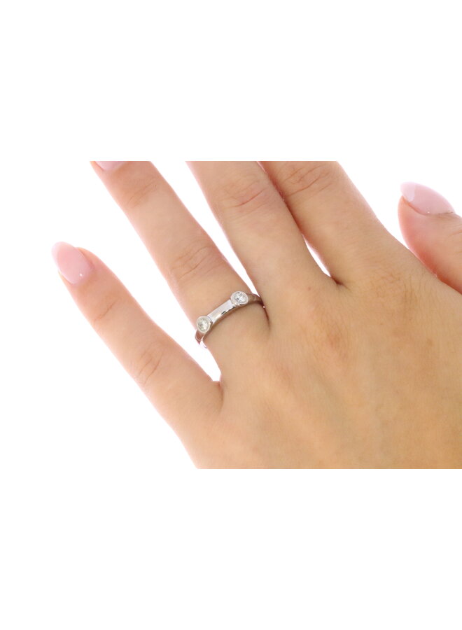 14k ring white gold brilliants