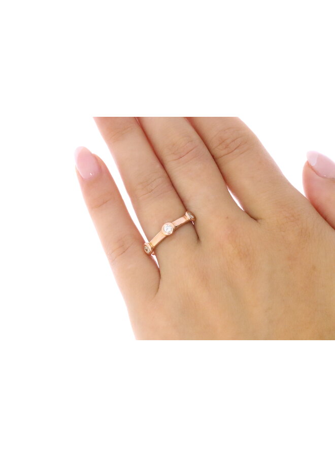 14k rose gold vintage ring brilliants