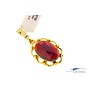 14k Vintage gold garnet charm