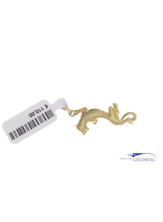 14 kt Vintage panther gold charm