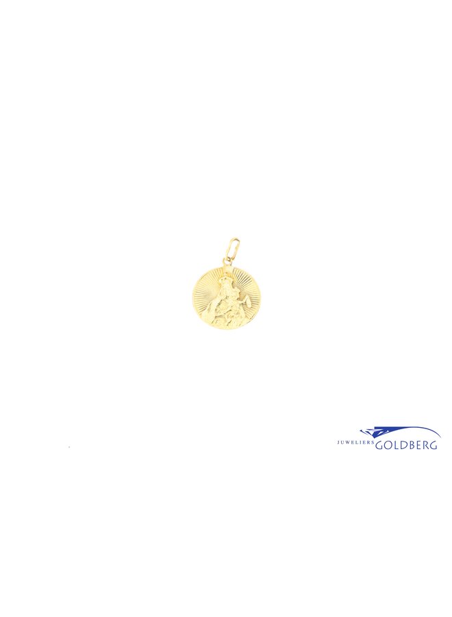 14k Vintage medallion Maria gold