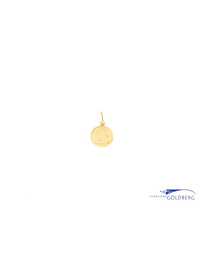 14k medaillon bedel goud engel