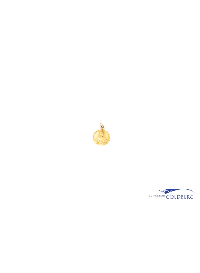 14k Mary Jesus charm gold