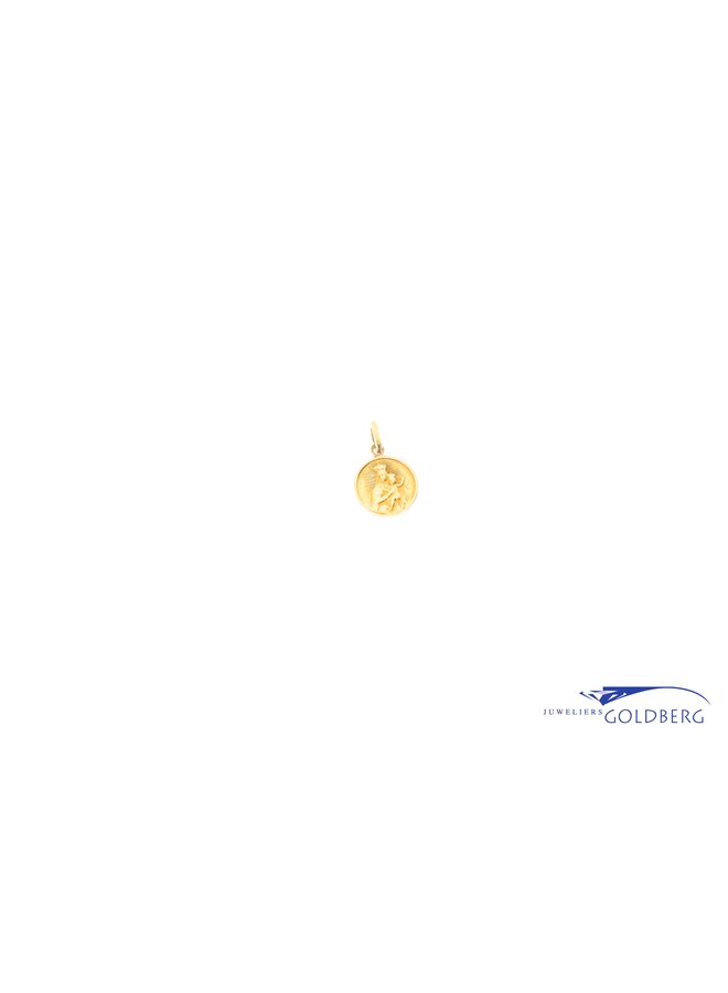 14k Mary Jesus charm gold