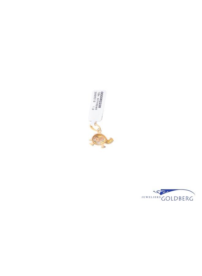 18k turtle charm gold/ rose